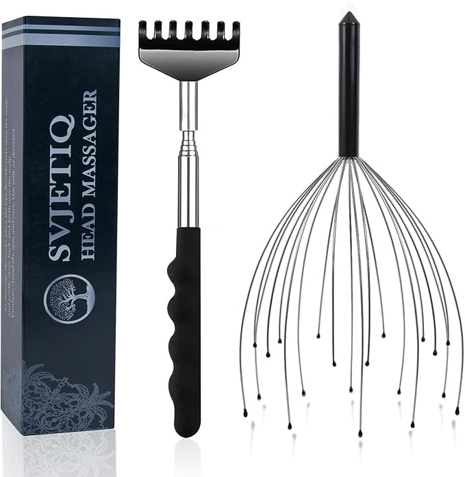 Scalp Massagers Back Scratcher, 20 Fingers Scalp Scratcher Head Massager & Back Massager for Men ... | Amazon (US)