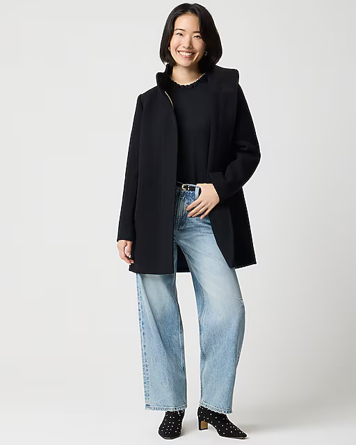 City coat with button neck | J.Crew Factory