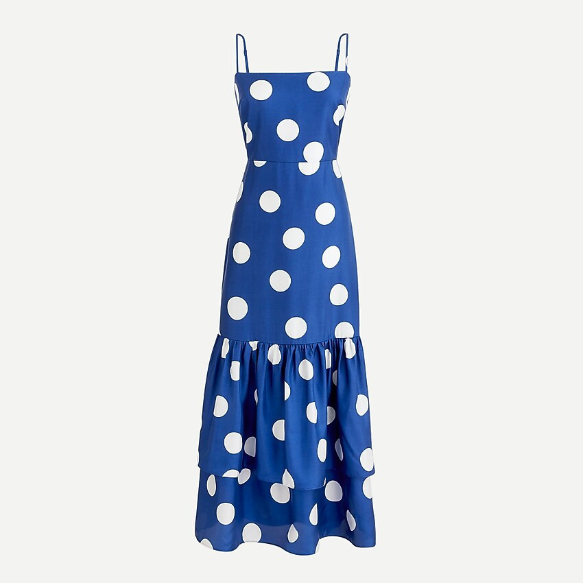 Tiered silk twill dress | J. Crew US