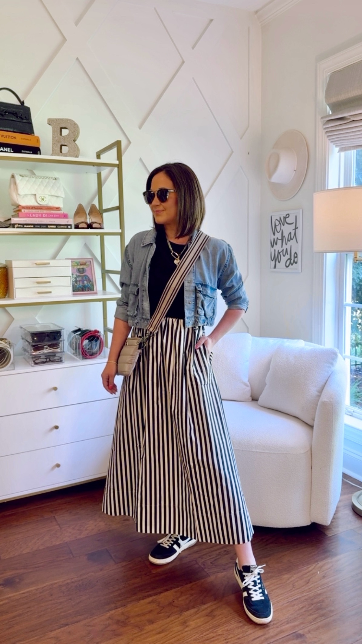 Try wearing a dress with a tee for more of a skirt vibe! Spring outfit ideas- hands down my favorite denim jacket from
Splendid! Use code blairsp24 for 20% off at splendid 

#LTKStyleTip #LTKOver40 #LTKSeasonal