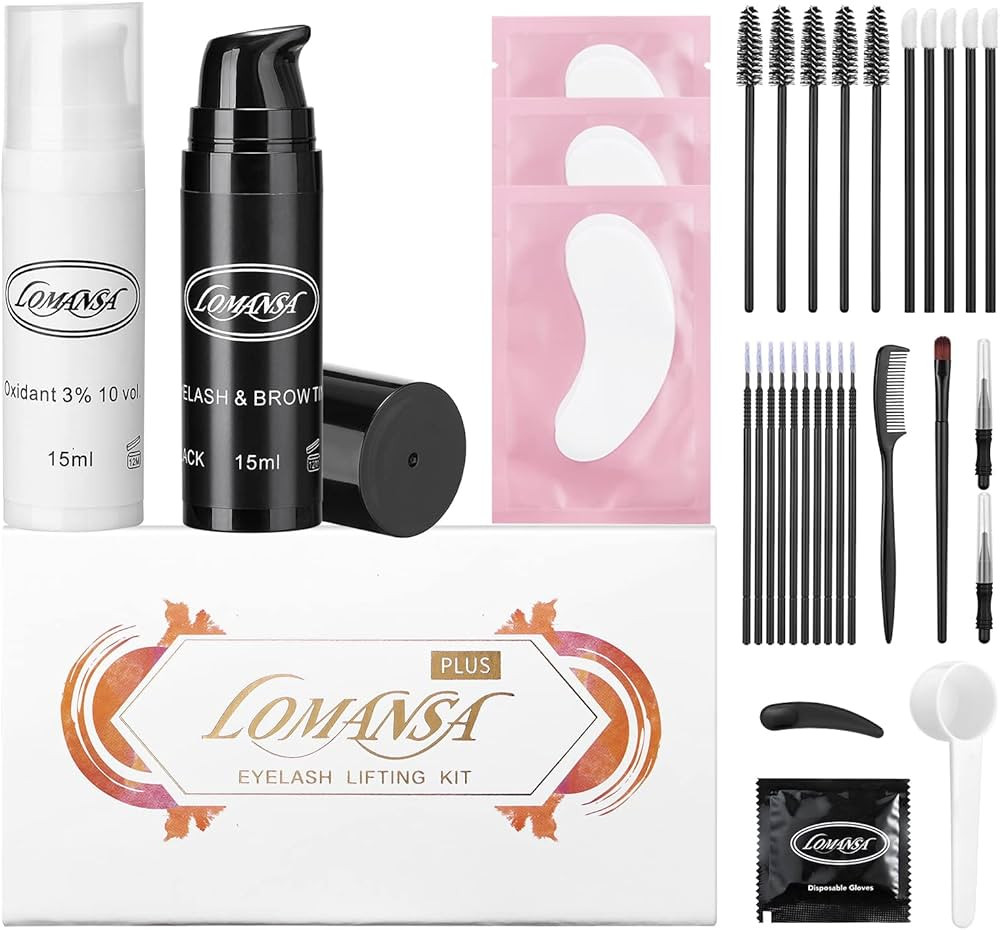 Black Eyelash Color Kit, Instant Fuller Lash and Brow Coloring Kit, DIY Hair Color for Salon Home... | Amazon (US)