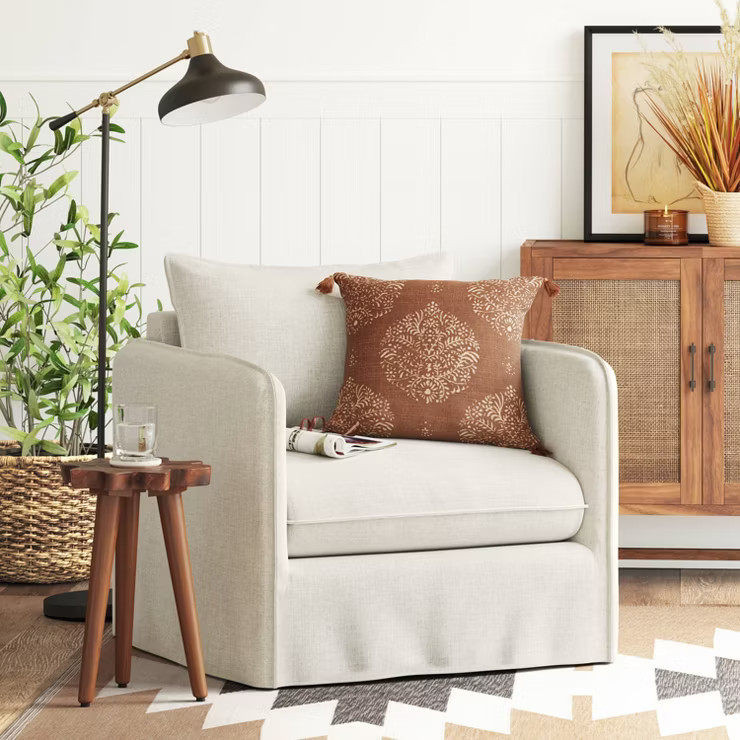 Berea Slouchy Lounge Chair with French Seams - Threshold™ | Target