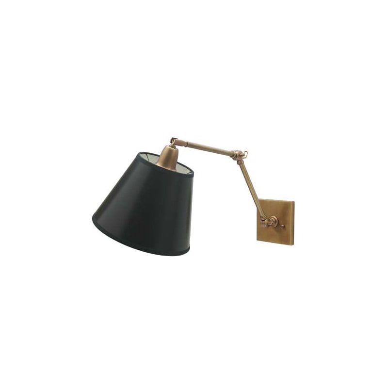 House of Troy DL20 Library 1 Light Swing Arm Wall Sconce with Tapered Drum Shade Weathered Brass Ind | Build.com, Inc.