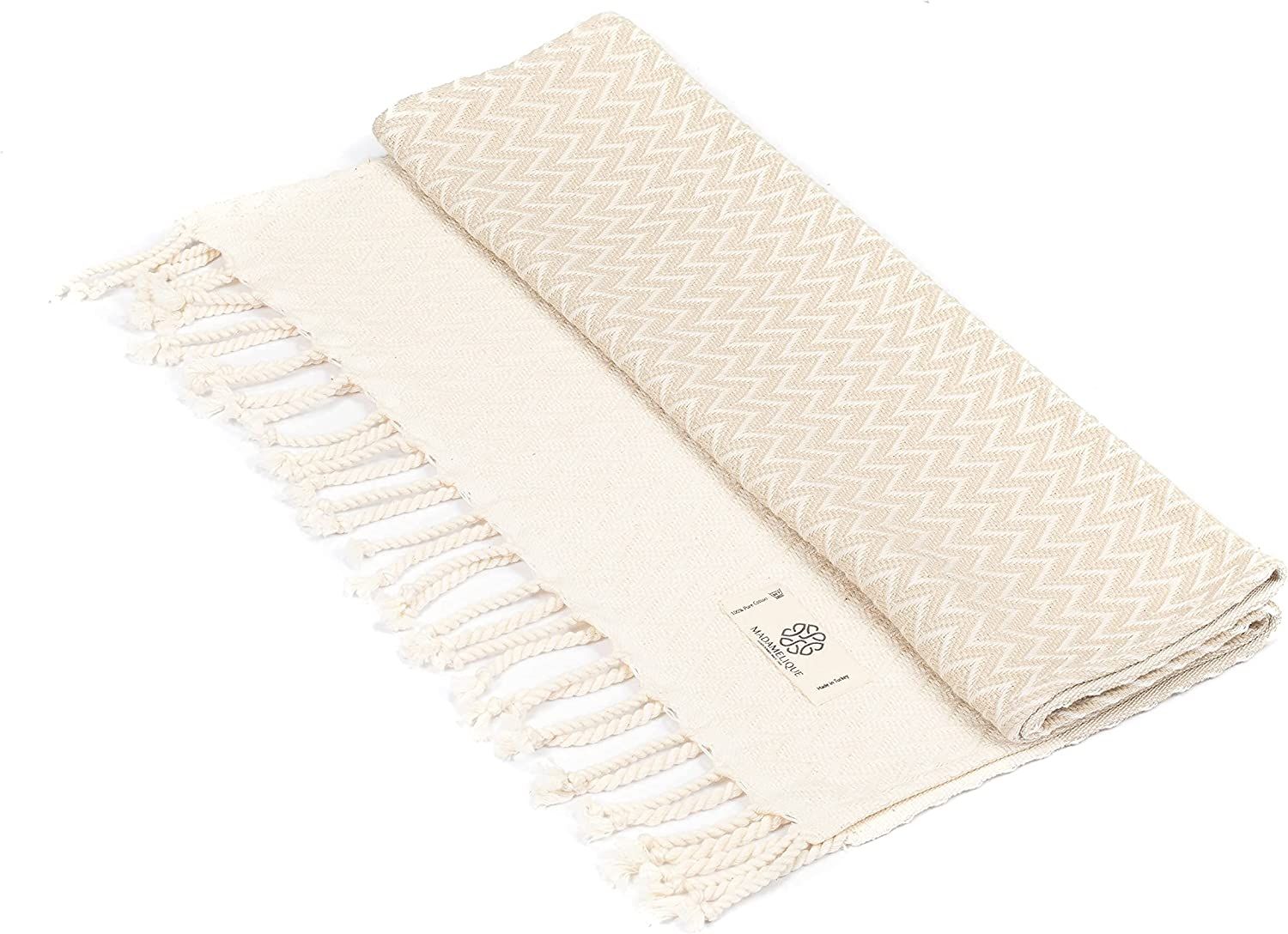 Madamelique Exclusive Hand Towels Set of 2 - 18 x 40 Inches - Decorative Bathroom Peshtemal Towel... | Amazon (US)