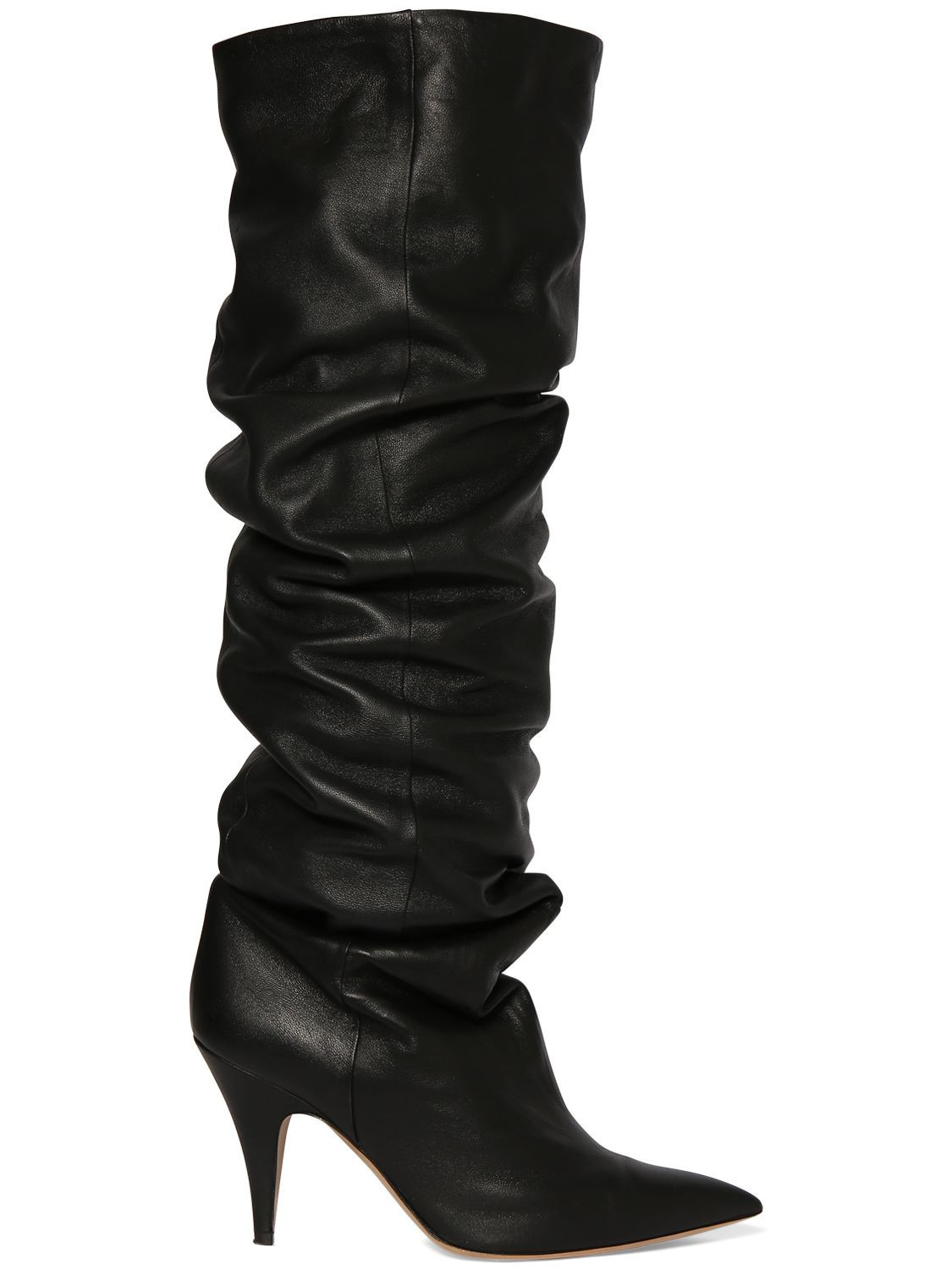 90mm River Knee High Leather Boots | Luisaviaroma