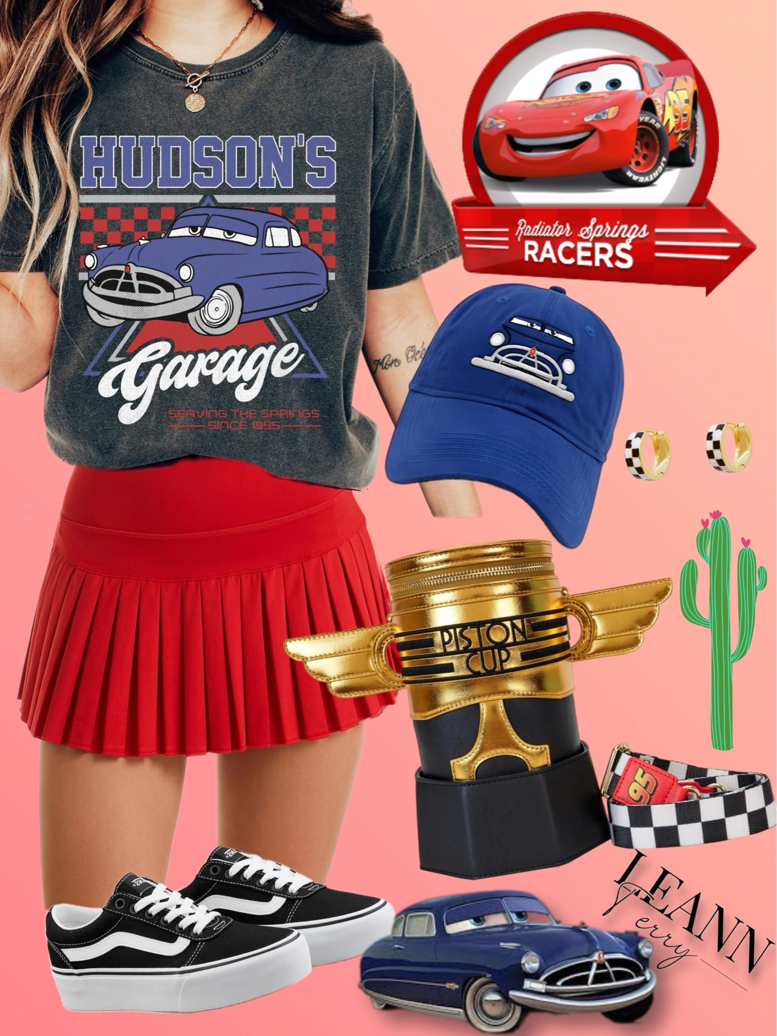 Speeding into Radiator Springs vibes at California Adventures! 🏎️✨ #RadiatorRacersStyle #DisneyMagic #CarLandChic #CaliforniaAdventures #OOTD