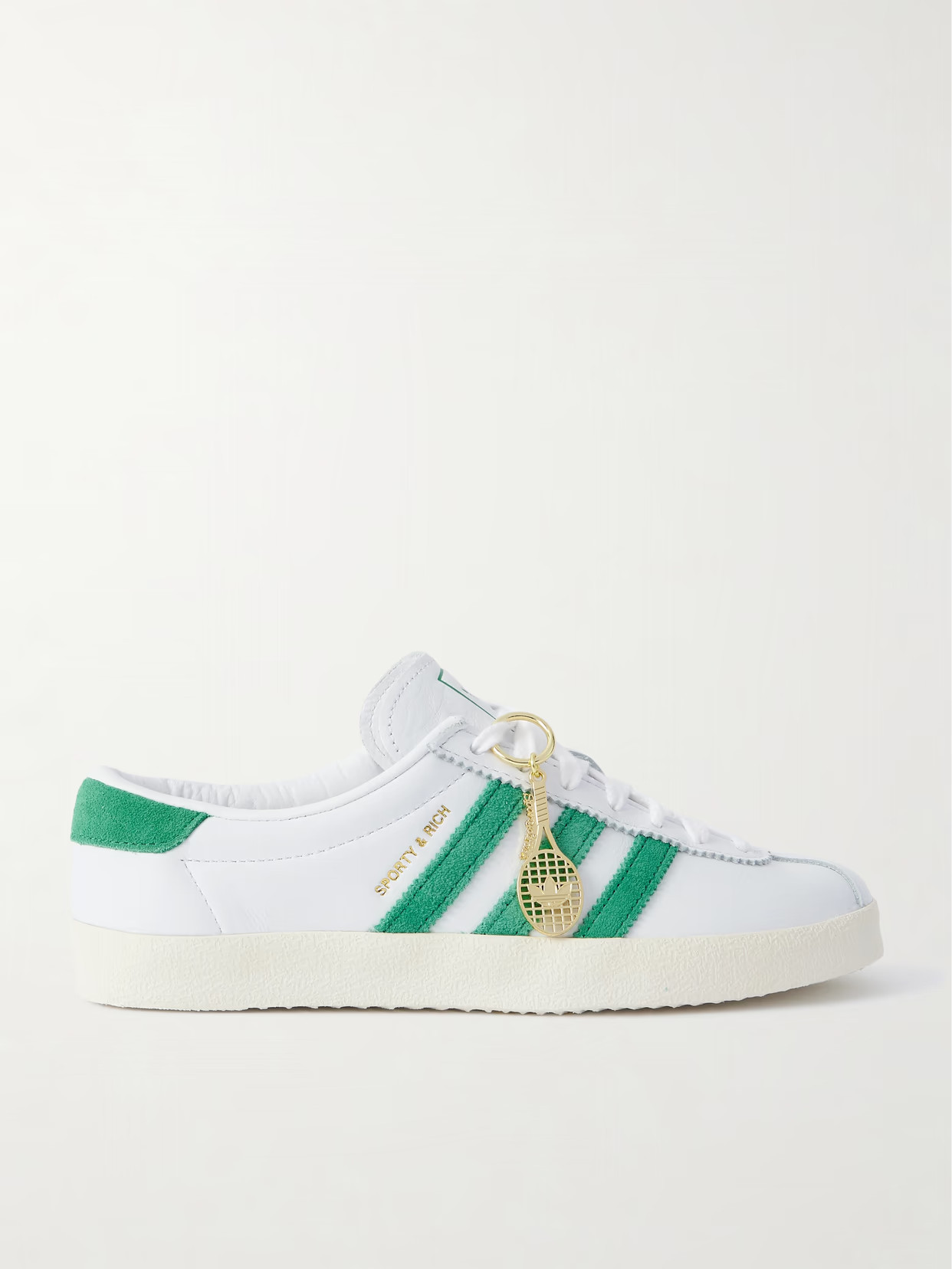 adidas Originals - + Sporty & Rich Suede-trimmed Leather Sneakers - White | NET-A-PORTER (US)