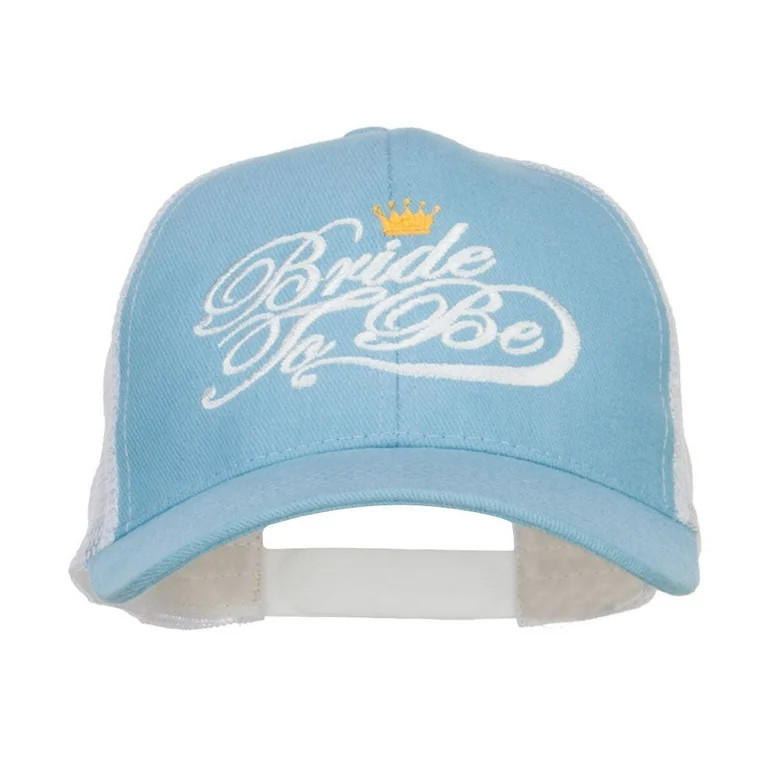 Bride To Be Embroidered Cotton Trucker Cap - Light Blue White OSFM | Walmart (US)