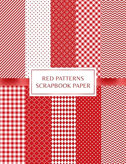Red Patterns Scrapbook Paper: Decorative Craft Pages For Card Making and DIY Projects - Double Si... | Amazon (US)