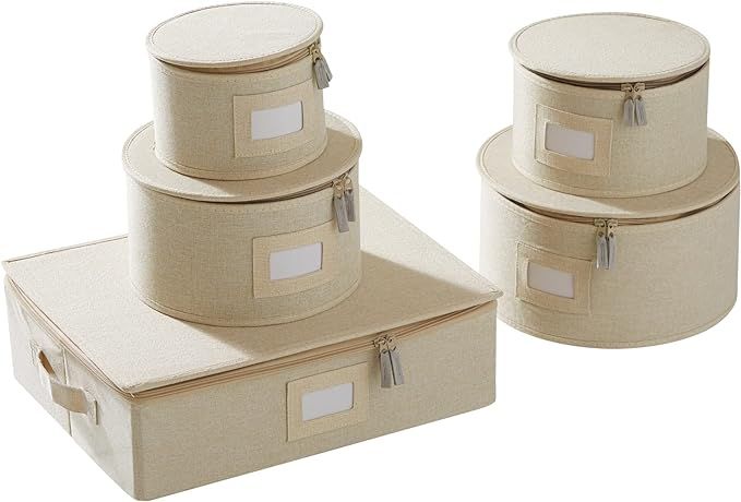 StorageLAB China Storage Set, Hard Shell and Stackable, for Dinnerware Storage and Transport, Pro... | Amazon (US)