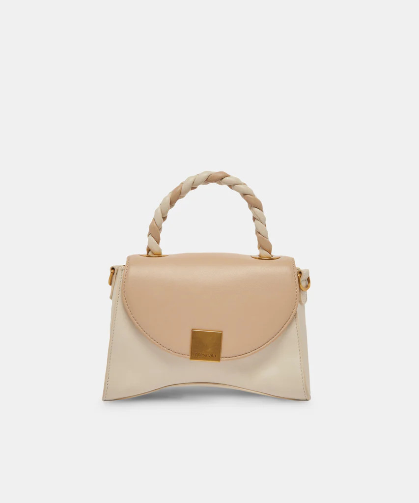 TATUM HANDBAG DUNE IVORY SOFT NAPPA LEATHER | DolceVita.com