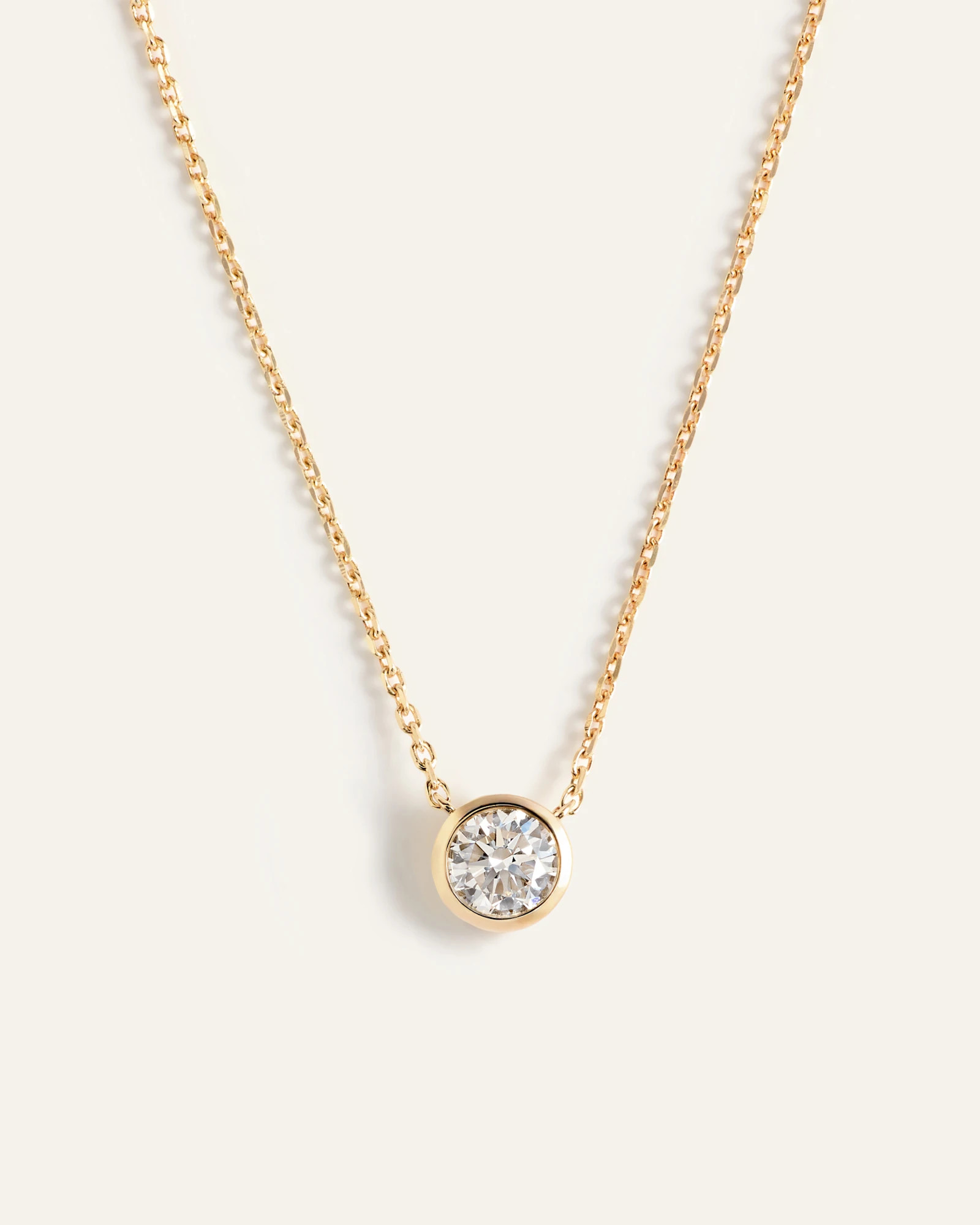 Quince | Women's 14K Gold Lab Grown Diamond Bezel Necklace in White Gold | Quince