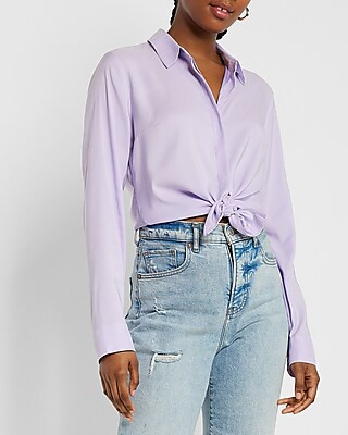 Satin Portofino Shirt | Express
