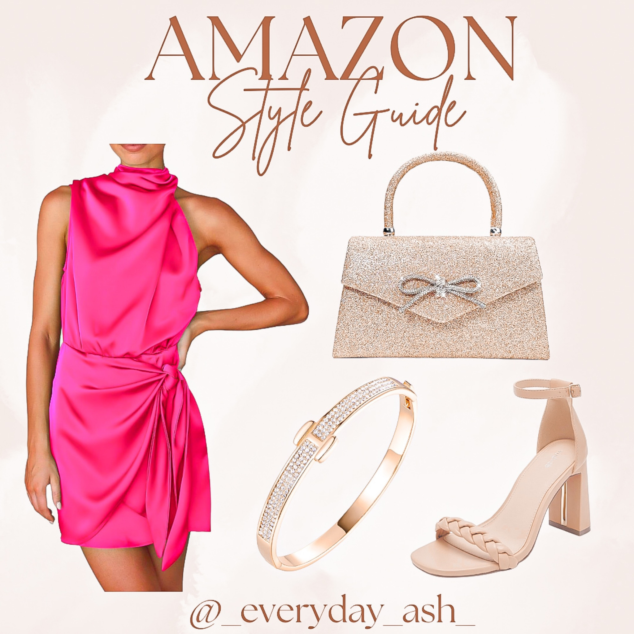 Pretty in Pink💕✨

This style guide would be great for a girls night , date night , wedding guest, vacation outfit, bachelorette party and so much more! 😊

This dress comes in a few different colors. I wore the mauve to a wedding and loved it!🤍

Amazon fashion, wedding guest dress, amazon dress, bachelorette , pink dress, gold purse , gold jewelry, neutral shoes, wedding 

#LTKstyletip #LTKfindsunder50 #LTKwedding