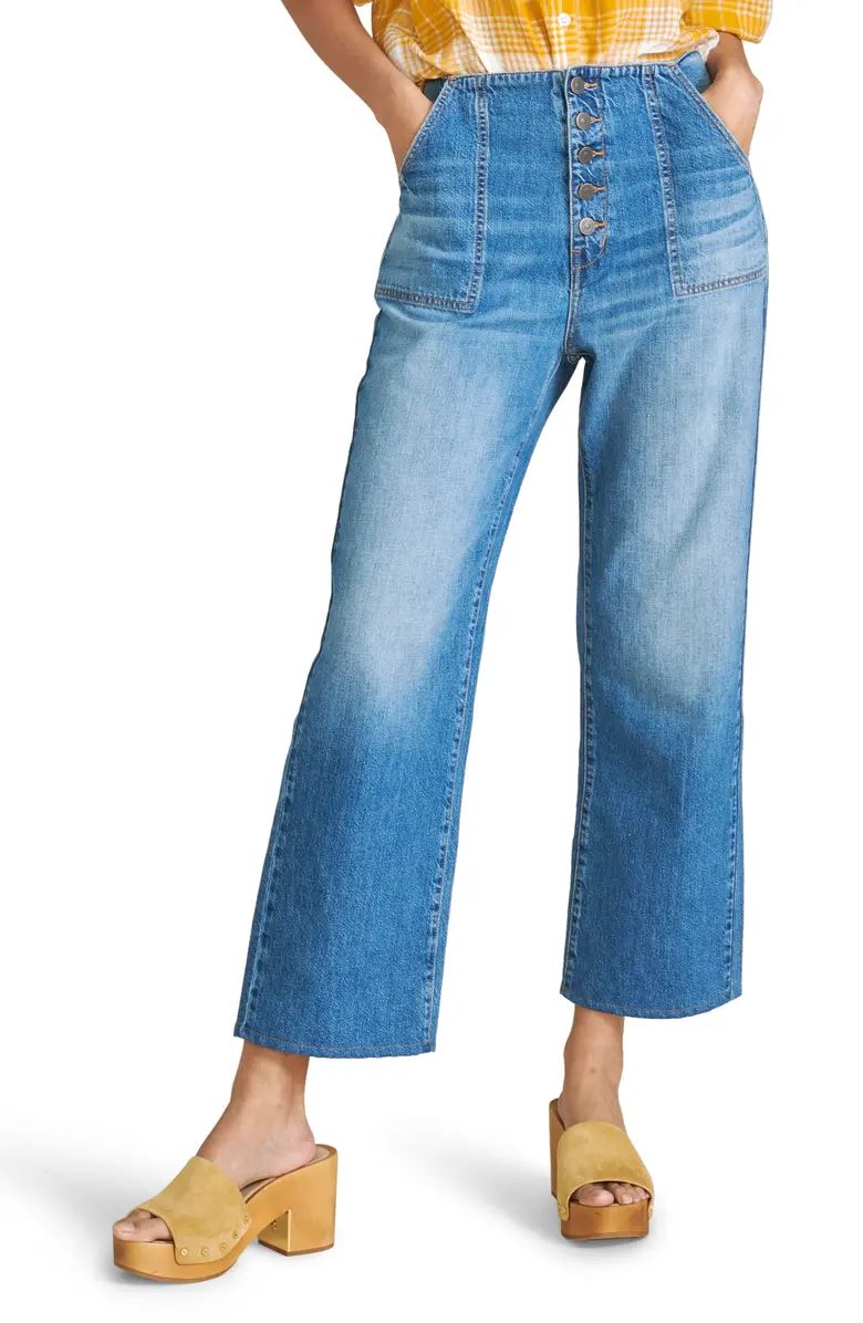 Veronica Beard Crosbie Crop Wide Leg Jeans | Nordstrom | Nordstrom