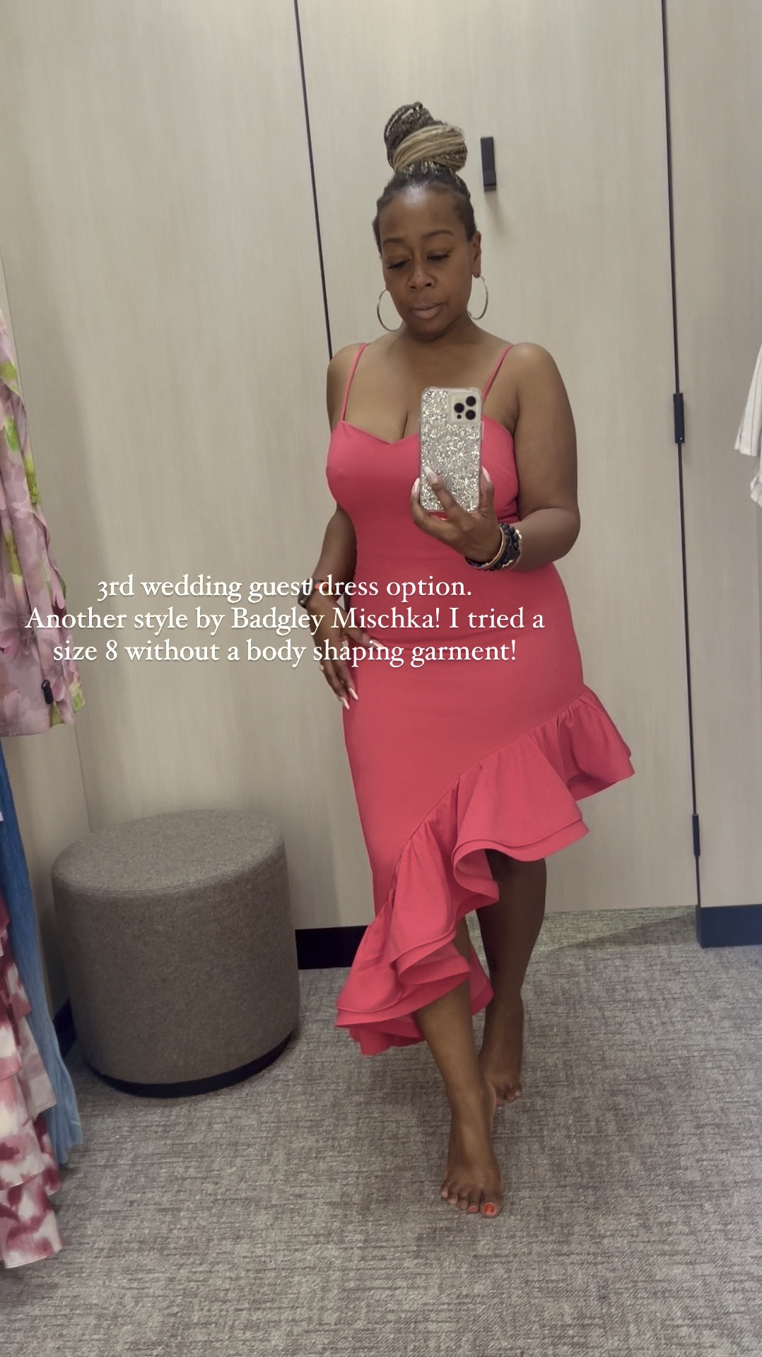 Love this asymmetric ruffle hem dress from Nordstrom! Another wedding guest dress option.
I’m wearing a size 8 with no body shaping garment! 👗
#weddingguestdress

#LTKVideo #LTKWedding