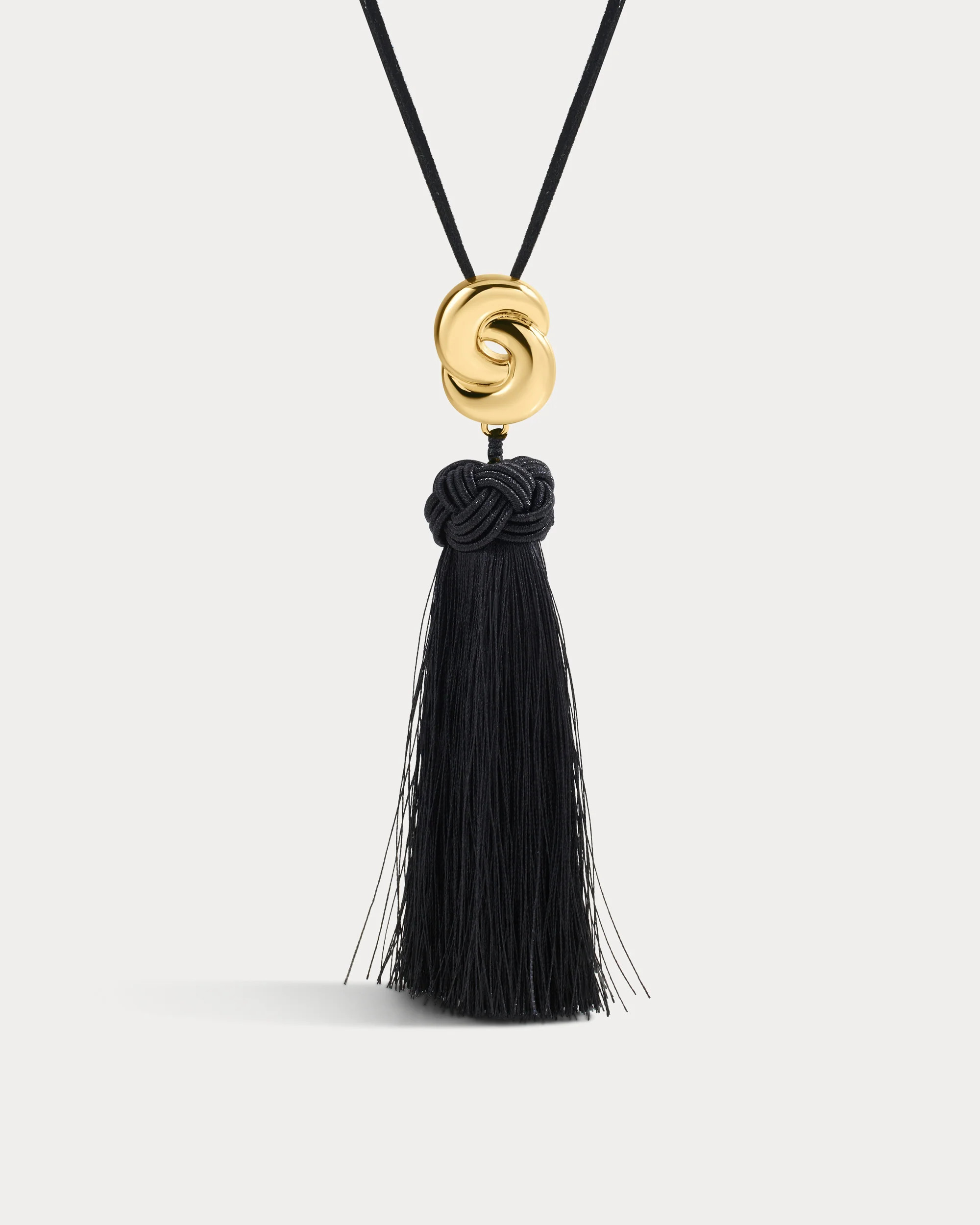 The Solstice Knot Tassel Necklace-Gold | Luv Aj Inc.