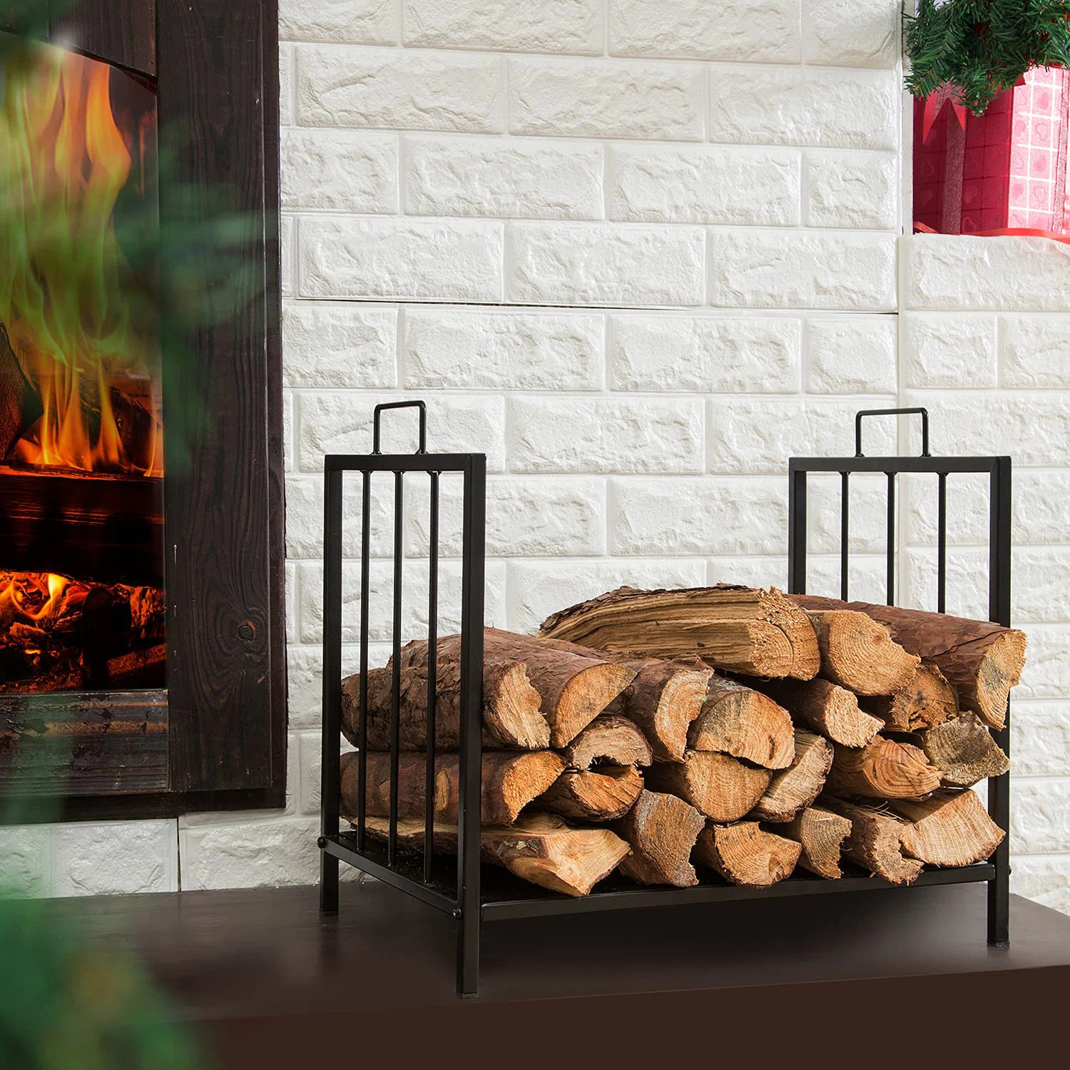 Jiang 13'' W Metal Log Rack | Wayfair North America