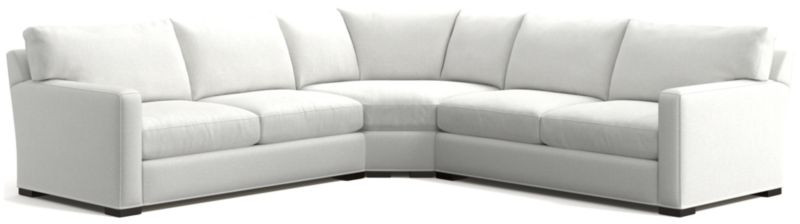 Axis 3-Piece L-Shaped Wedge Sectional Sofa + Reviews | Crate & Barrel | Crate & Barrel