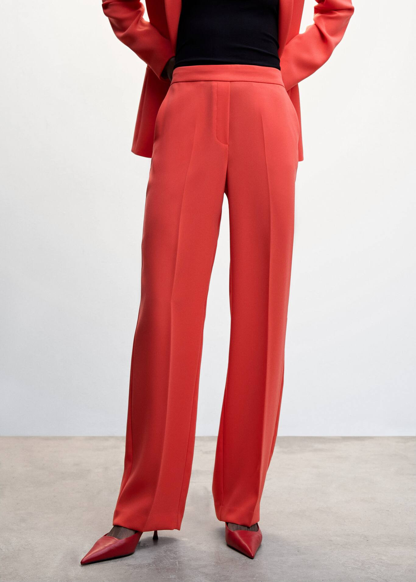 Ribbed knit trousers -  Women | Mango USA | MANGO (US)