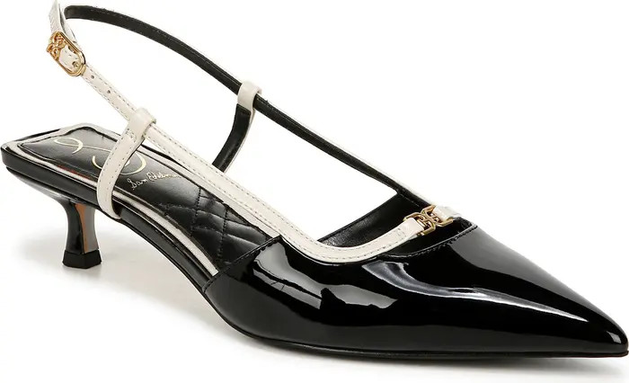 Toni Slingback Pointed Toe Kitten Heel Pump (Women) | Nordstrom Rack