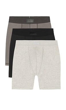 SKIMS Cotton 5" Boxer Brief 3-Pack in Heather Multi from Revolve.com | Revolve Clothing (Global)