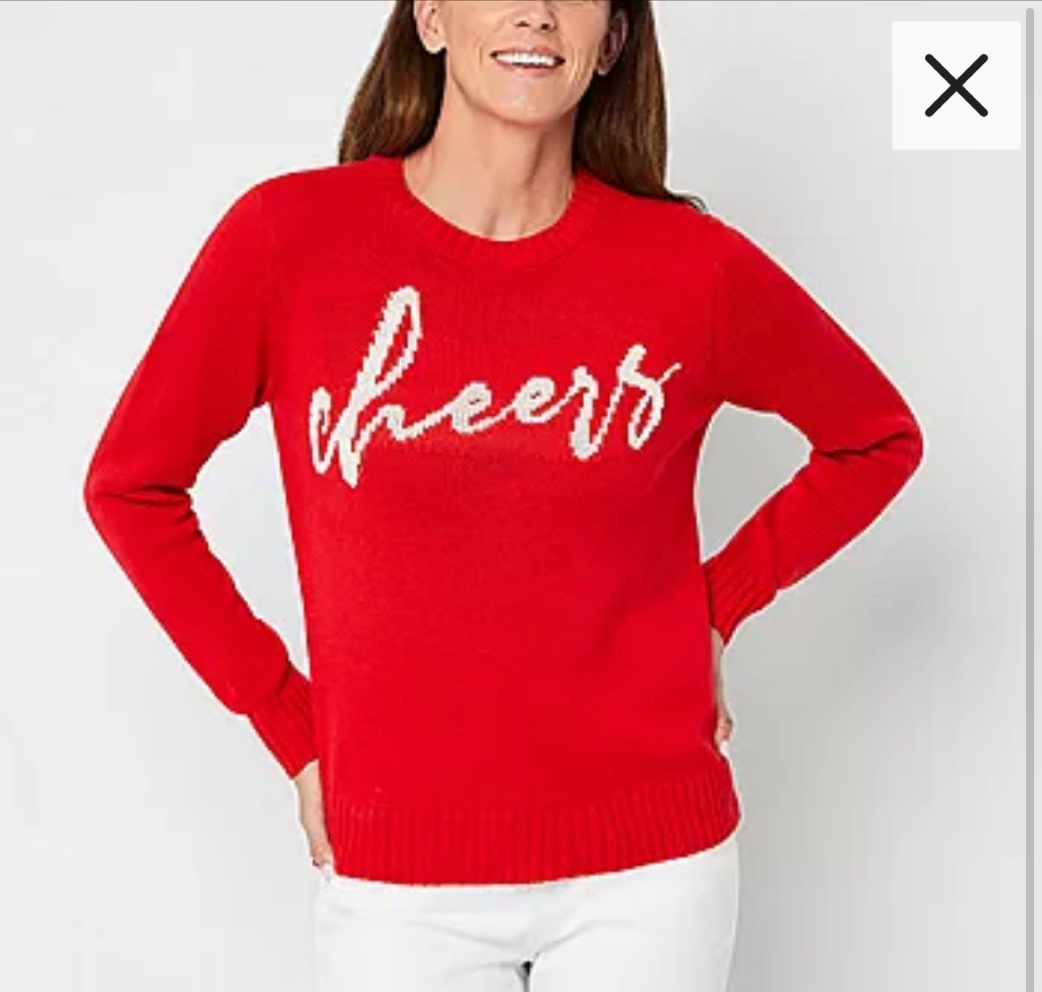 Holiday sweater. Stitched holiday sweater. Sweater with words. Cheers sweater. Red womens sweater. Sweater under $20. Christmas sweater. Cute Christmas sweater. Early Black Friday deal.

#LTKHoliday #LTKSeasonal #LTKsalealert
