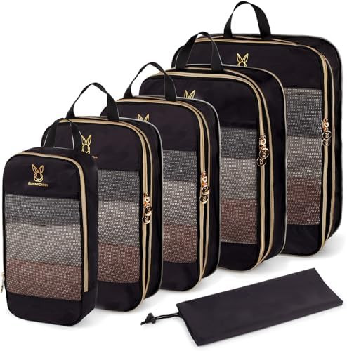 Expandable Compression Packing Cubes for Suitcases,6 Set Lightweight Compressible Travel Packing ... | Amazon (US)