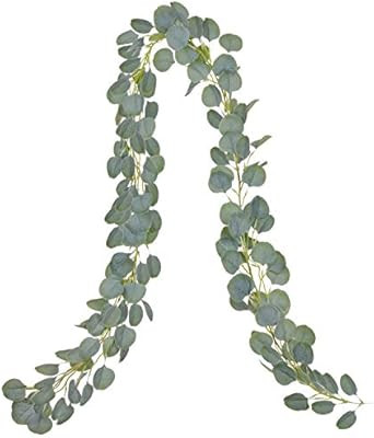 DearHouse Artificial Eucalyptus Garland Faux Silk Eucalyptus Leaves Vines Handmade Garland Greene... | Amazon (US)
