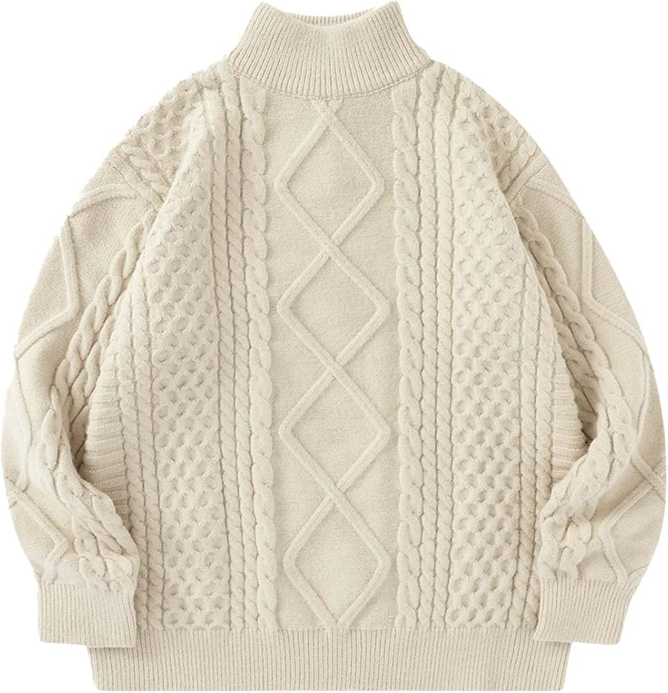 Aelfric Eden Oversized Sweater for Women Turtleneck Long Sleeve Sweater Arctic Velvet Knit Pullov... | Amazon (US)