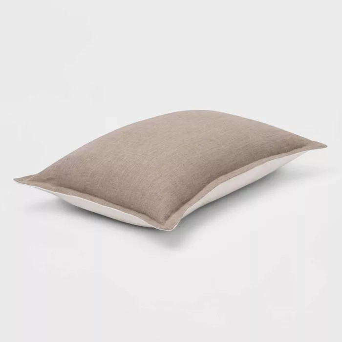 Oversized Square Reversible Linen Throw Pillow with Self Flange - Threshold™ | Target