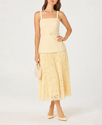 Women's Square Neck Drop-Waist Maxi Dress | Macy's