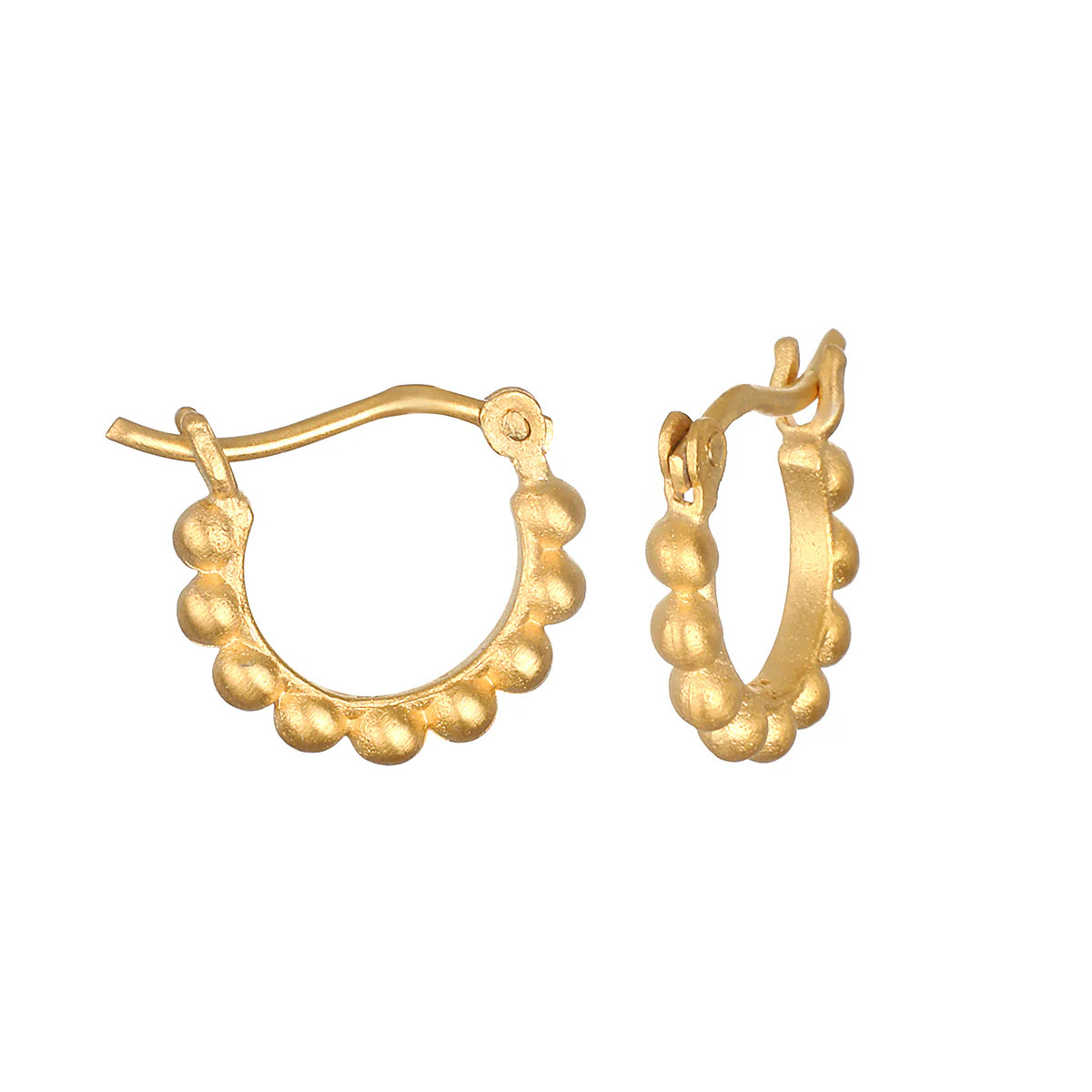 Simple Treasure Dot Hoop Gold Earrings | Satya Jewelry