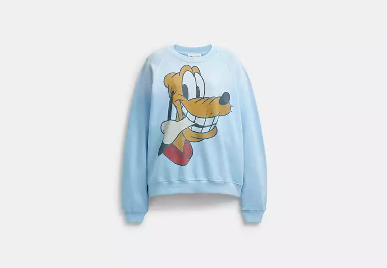 Disney X Coach Pluto Crewneck Sweatshirt | Coach (US)