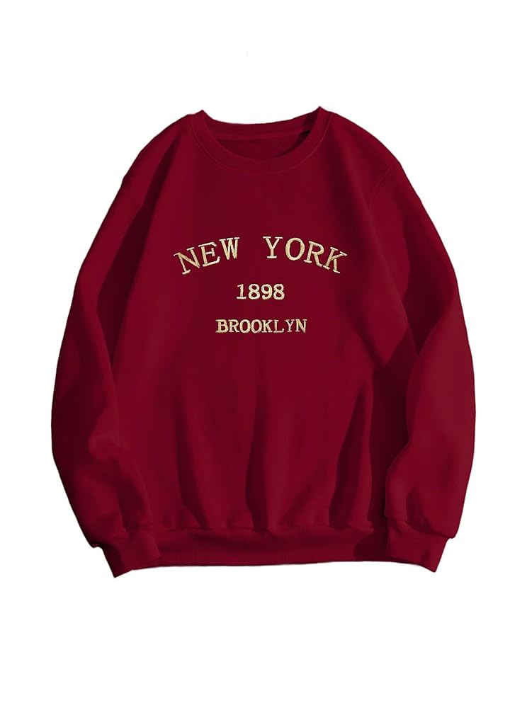 Hilinker Women's Graphic Crewneck Sweatshirts Casual Loose Long Sleeve Pullover Tops | Amazon (US)