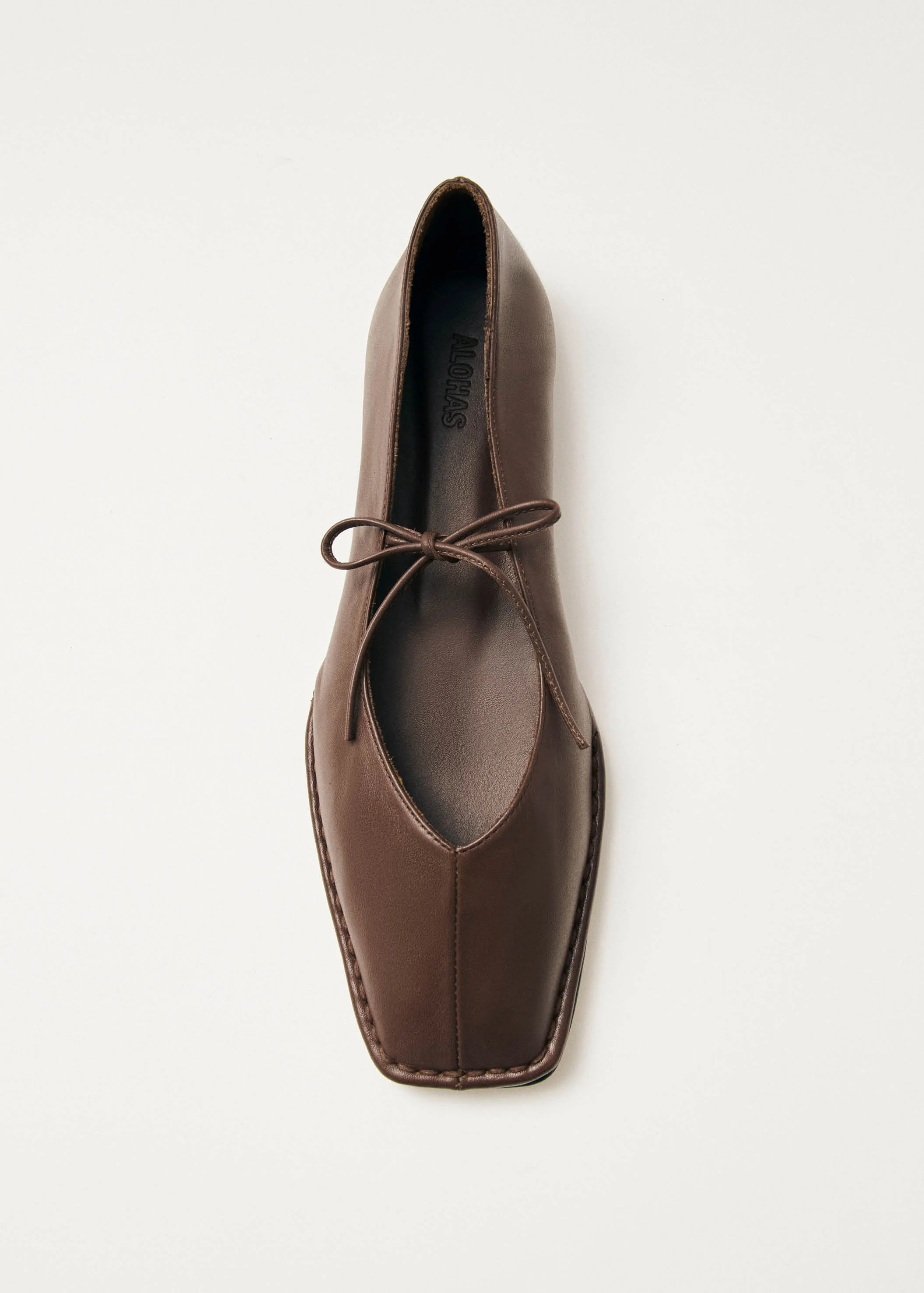 Sway - Brown Leather Ballet Flats | ALOHAS | Alohas US