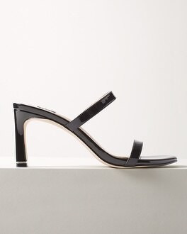 Strappy Patent Leather Mid-Heel Sandal | White House Black Market