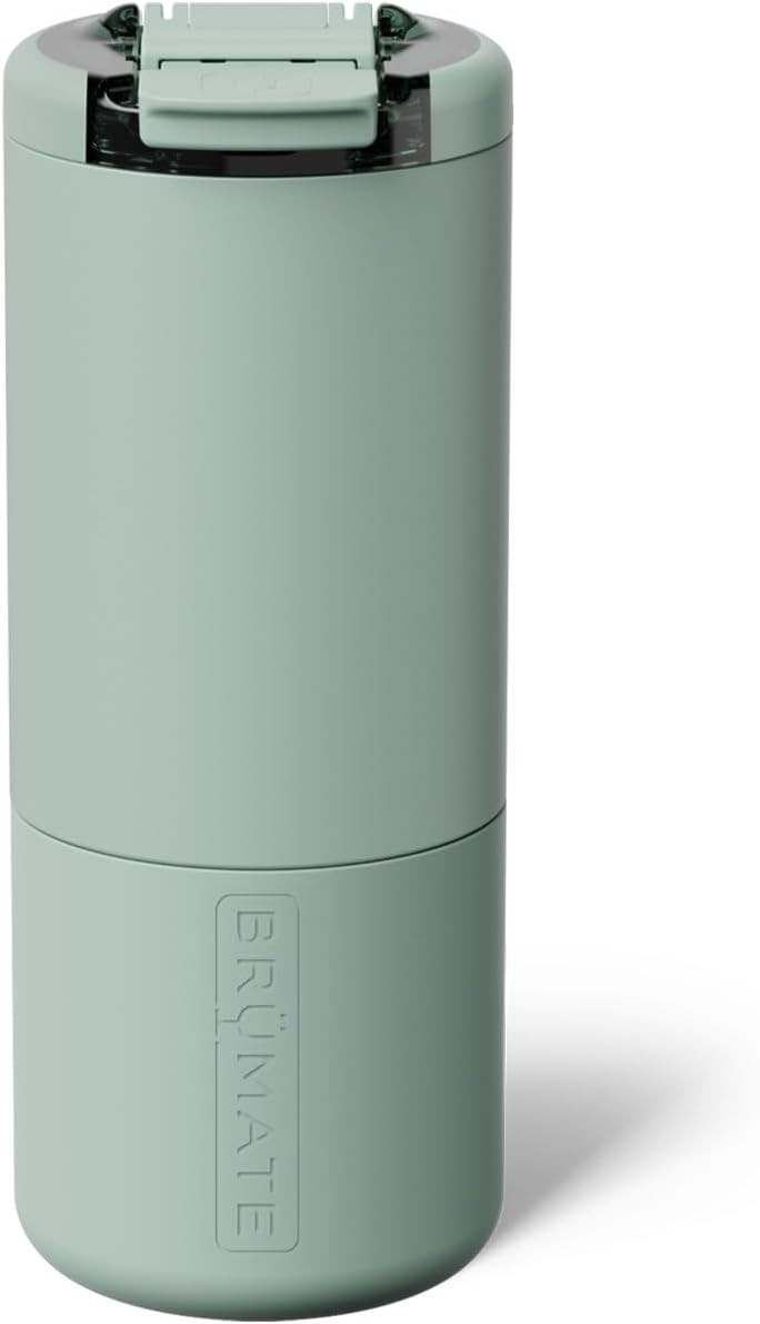 BrüMate Strova 18oz 100% Leakproof Insulated Coffee Mug | Ceramic-Lined Interior | Built-In Silicone Sleeve for Travel | Locking Flip Lid (Sage) | Amazon (US)