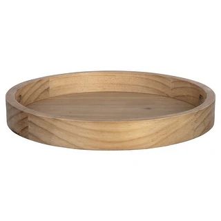 Wooden Round Decorative Tray - 2" H x 16" W x 16" D | Bed Bath & Beyond