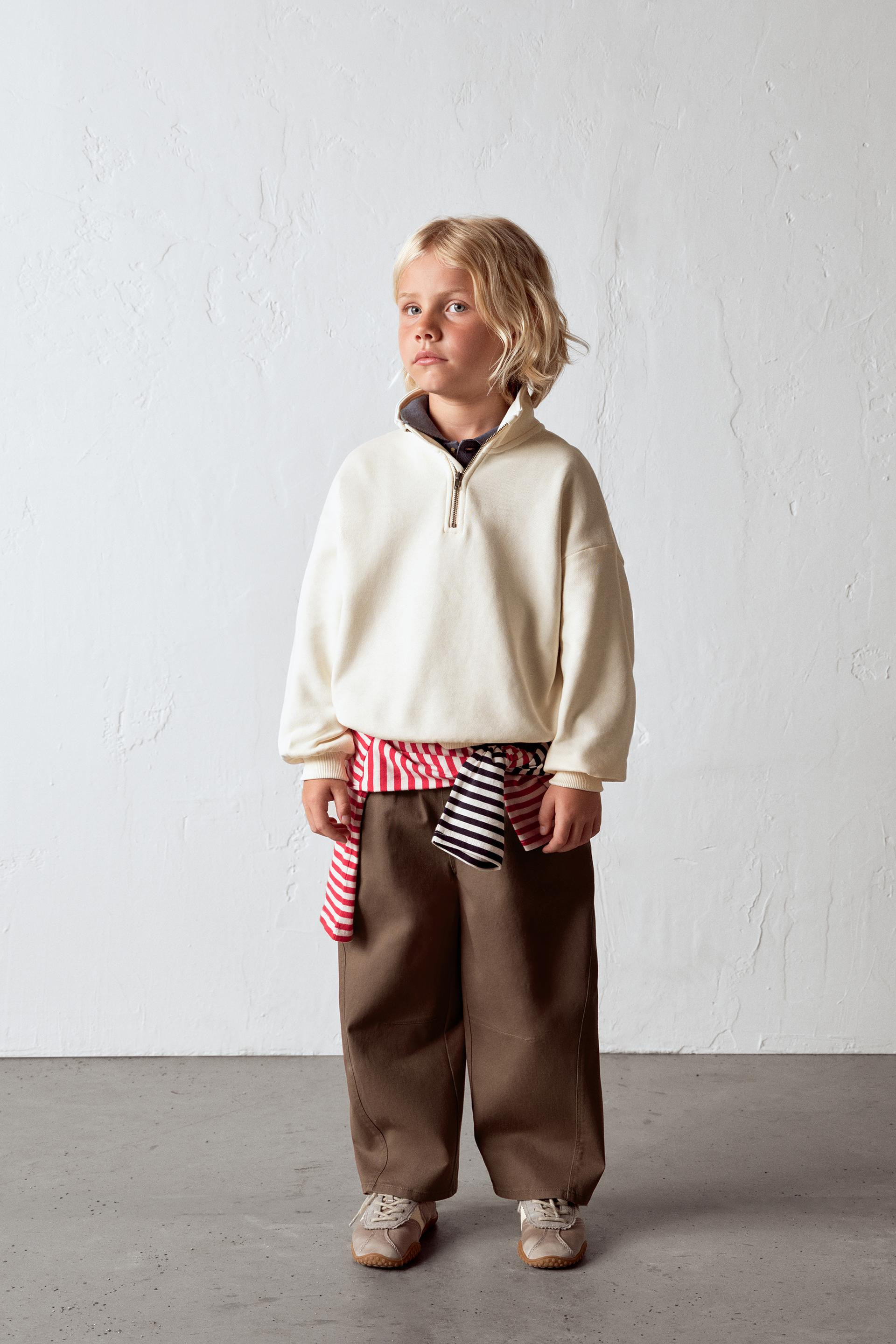 Zara - Baggy Pants - Light Beige - 2 Years (36,2 Inches) - Kids | Zara US