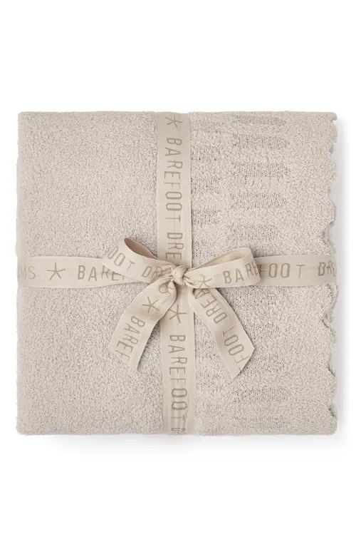 barefoot dreams CozyChic® Textured Throw Blanket in Stone at Nordstrom | Nordstrom