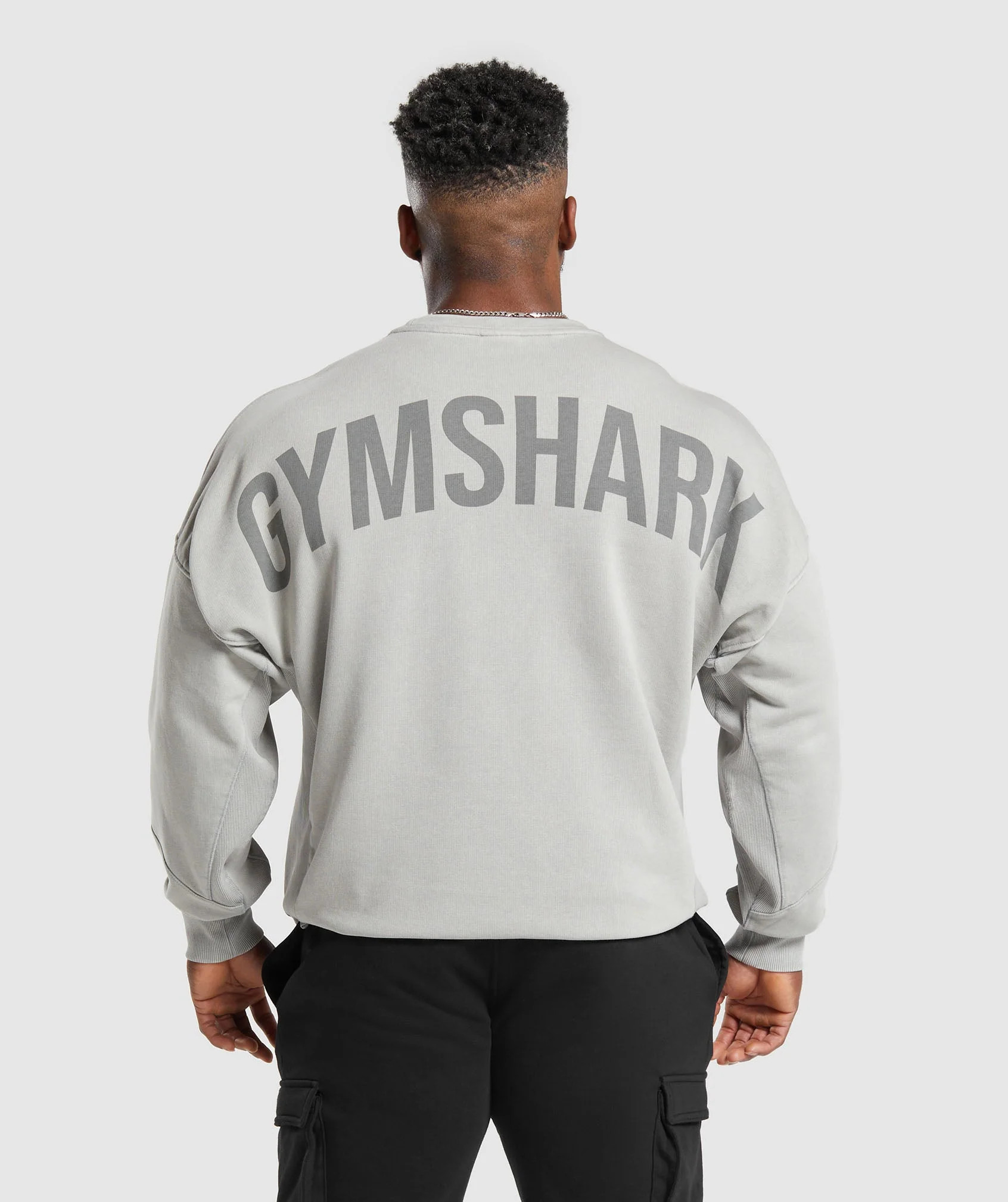Gymshark Power Washed Crew - Smokey Grey | Gymshark US