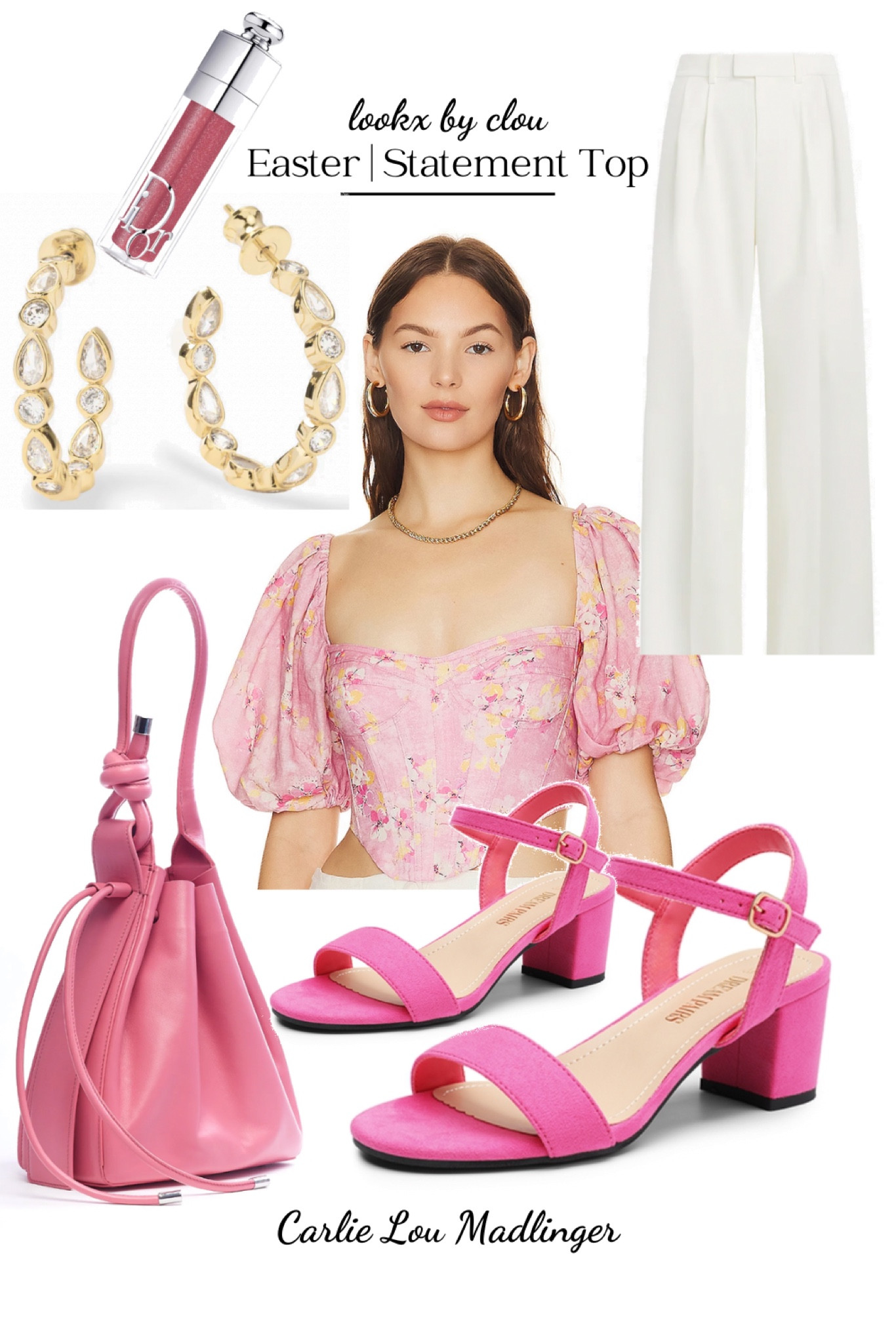 Easter Statement Top💗Styled with all pink hues and florals 🌸 

#LTKsalealert #LTKitbag #LTKstyletip