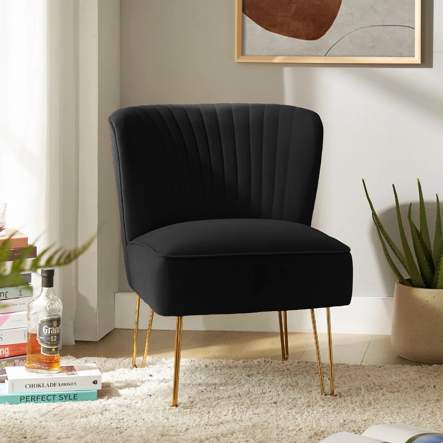 Euclid Velvet Side Chair | Wayfair North America