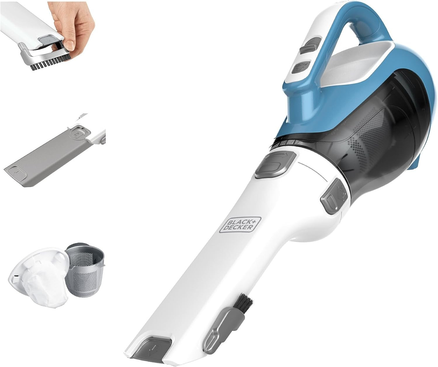 BLACK+DECKER dustbuster AdvancedClean Cordless Handheld Vacuum, Compact Home and Car Vacuum with Crevice Tool (CHV1410L) | Amazon (US)