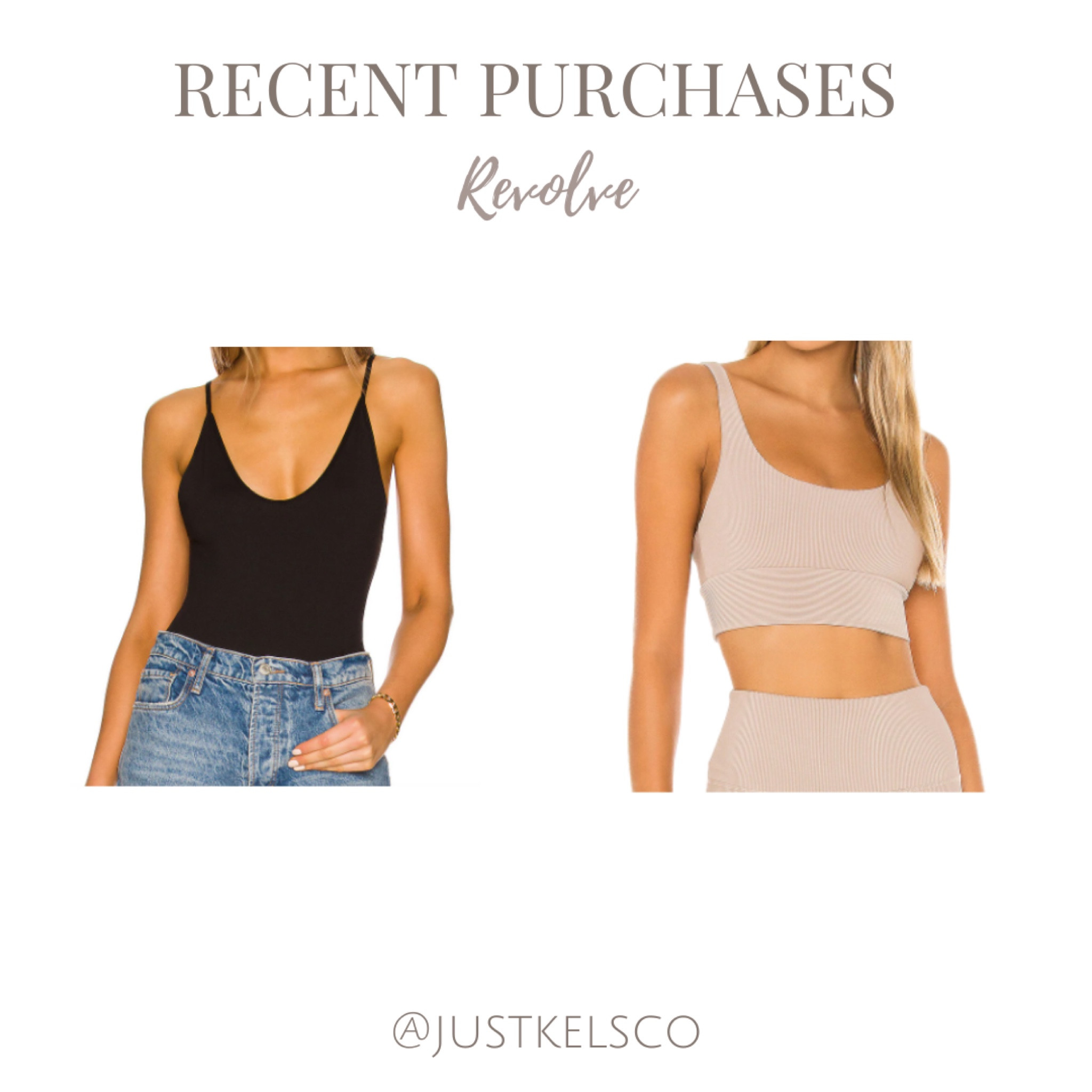 recent purchases // revolve 

free people bodysuit + beach riot neutral ribbed sports bra 

#LTKunder100 #LTKFind #LTKfit