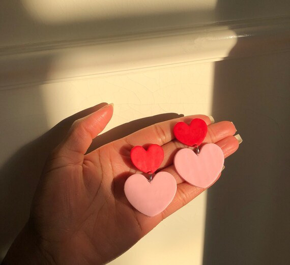 Double Heart Dangles | Etsy | Etsy (US)