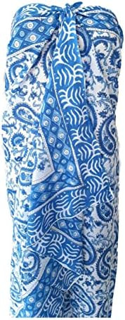 SATNAM Handicraft Women's Cotton Floral Printed Sarong for Womens Summer Beachwear Printed Pareo ... | Amazon (US)