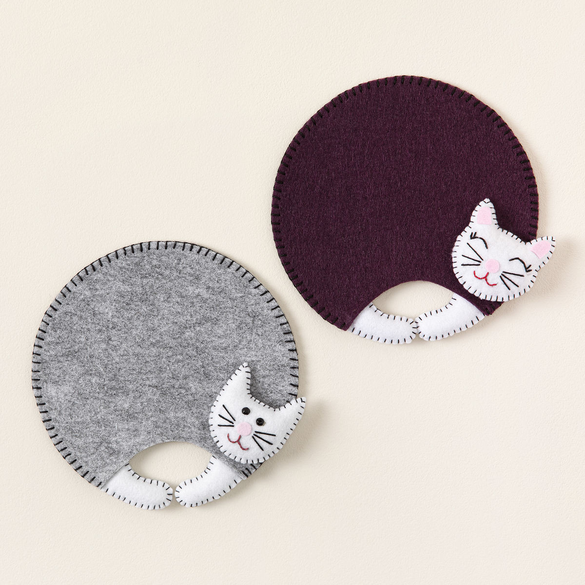 Cozy Cat Coaster | UncommonGoods