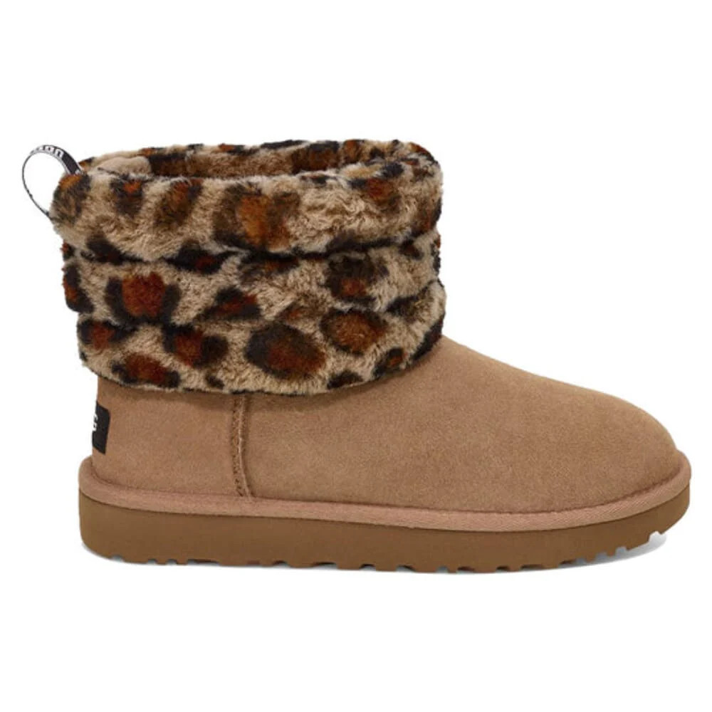 UGG Fluff Mini Quilted Leopard Leopard Brown W-1105358-AMP Women's | Shop Simon